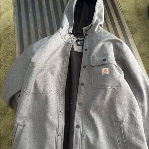 Carhartt Men's Heather Gray Hooded Jacket